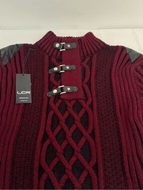 NWT LCR black edition Sweater Men’s Size XXL  Buckle Details & Shoulder Patches